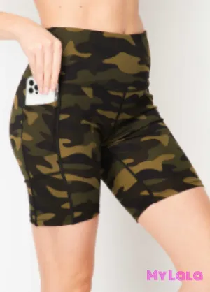 Body Contour Pocket Bike Shorts (Camo)