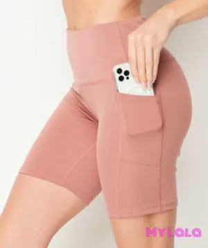Body Contour Pocket Bike Shorts (Mauve)