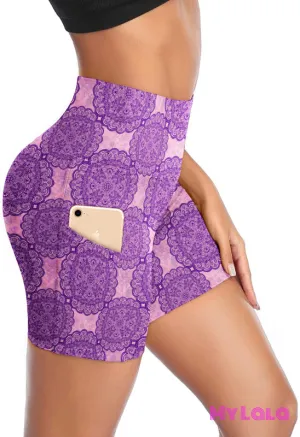 Pocketed Gym Shorts OS (Beauty in the Mandala)