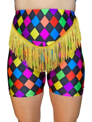 Rainbow Jester Fringe Shorts Rainbow Jester Fringe Shorts