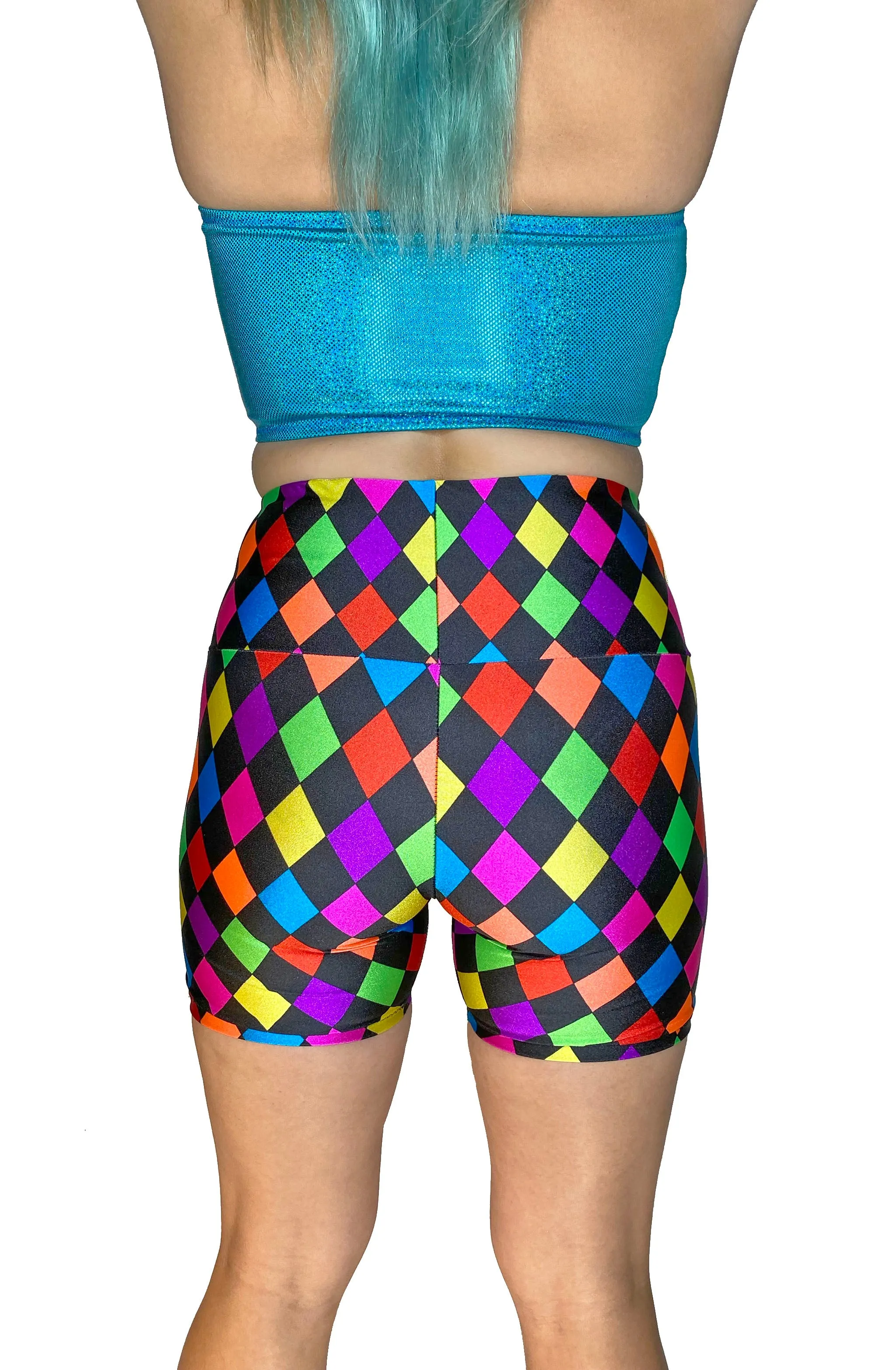 Rainbow Jester Fringe Shorts