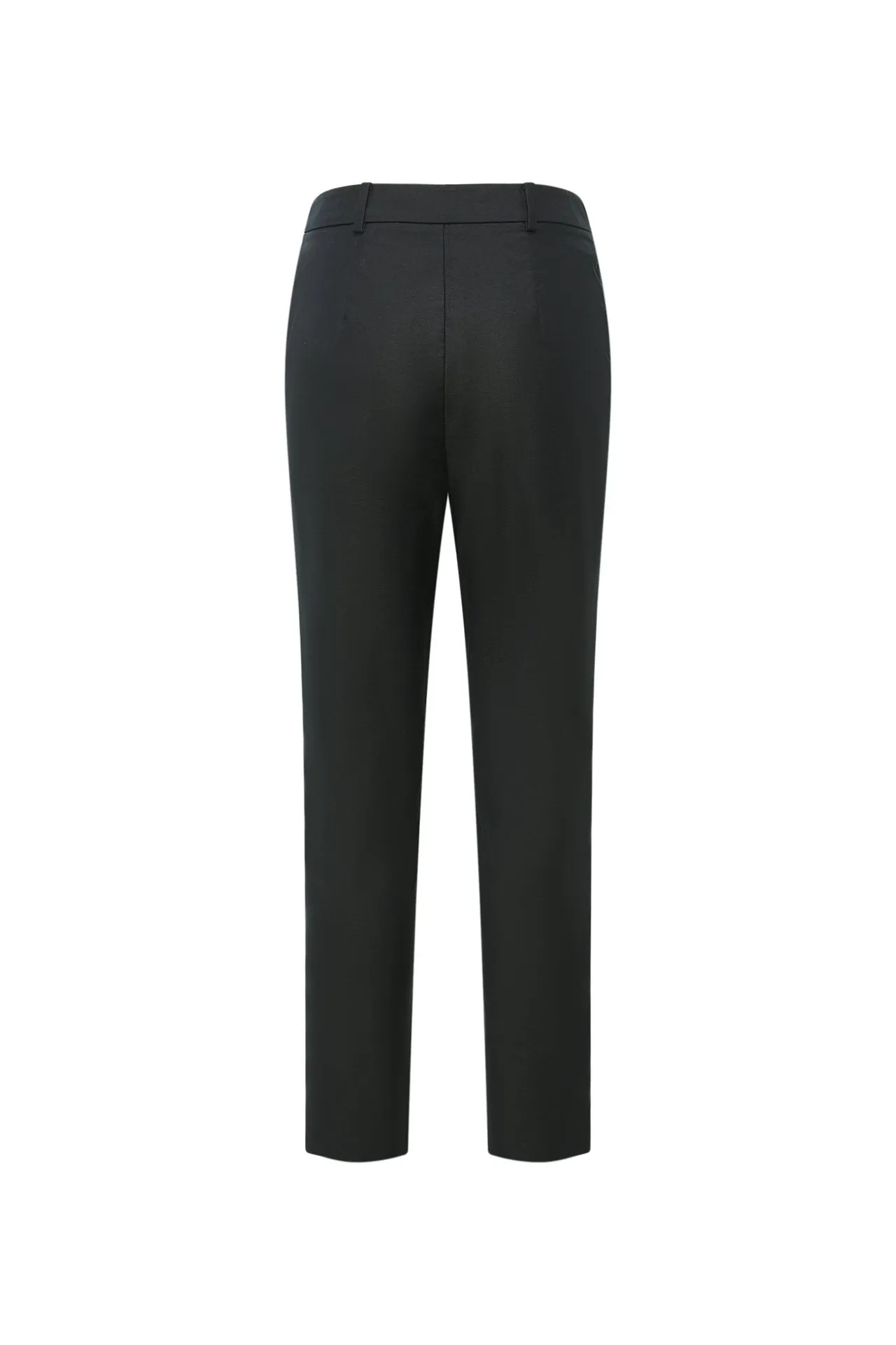 Twill Cotton High Waist Cigarette Pants