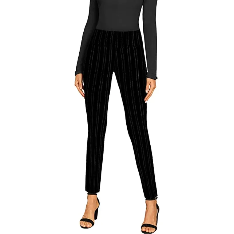 Women's Office Leggings Skinny Trousers With Print