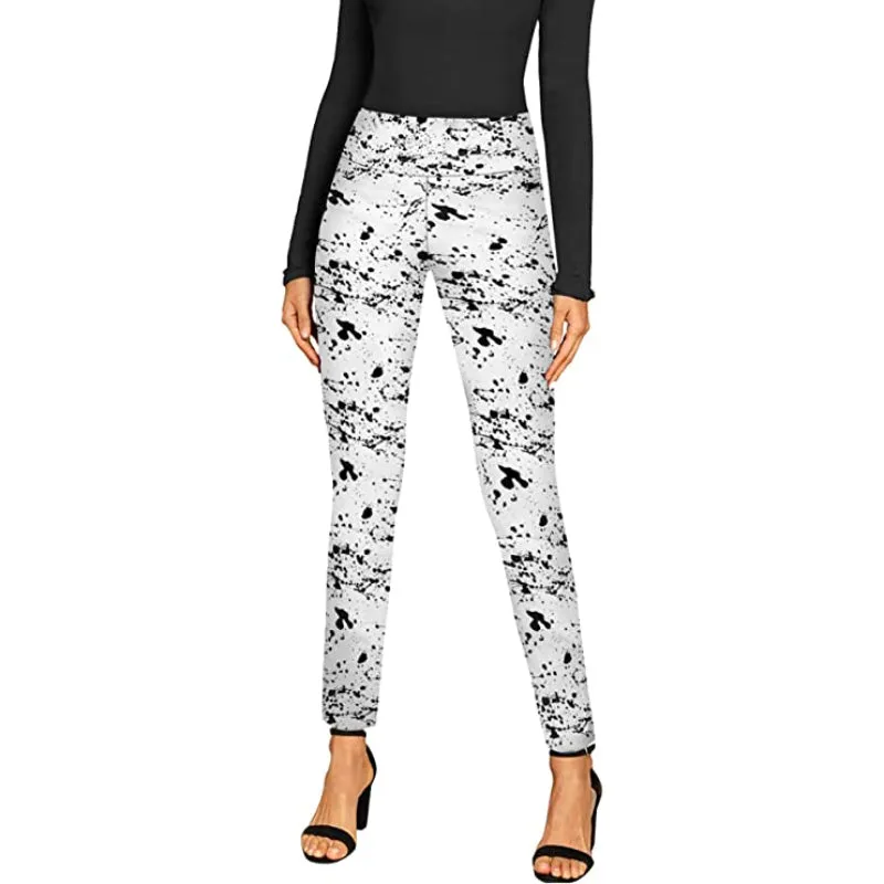Women's Office Leggings Skinny Trousers With Print